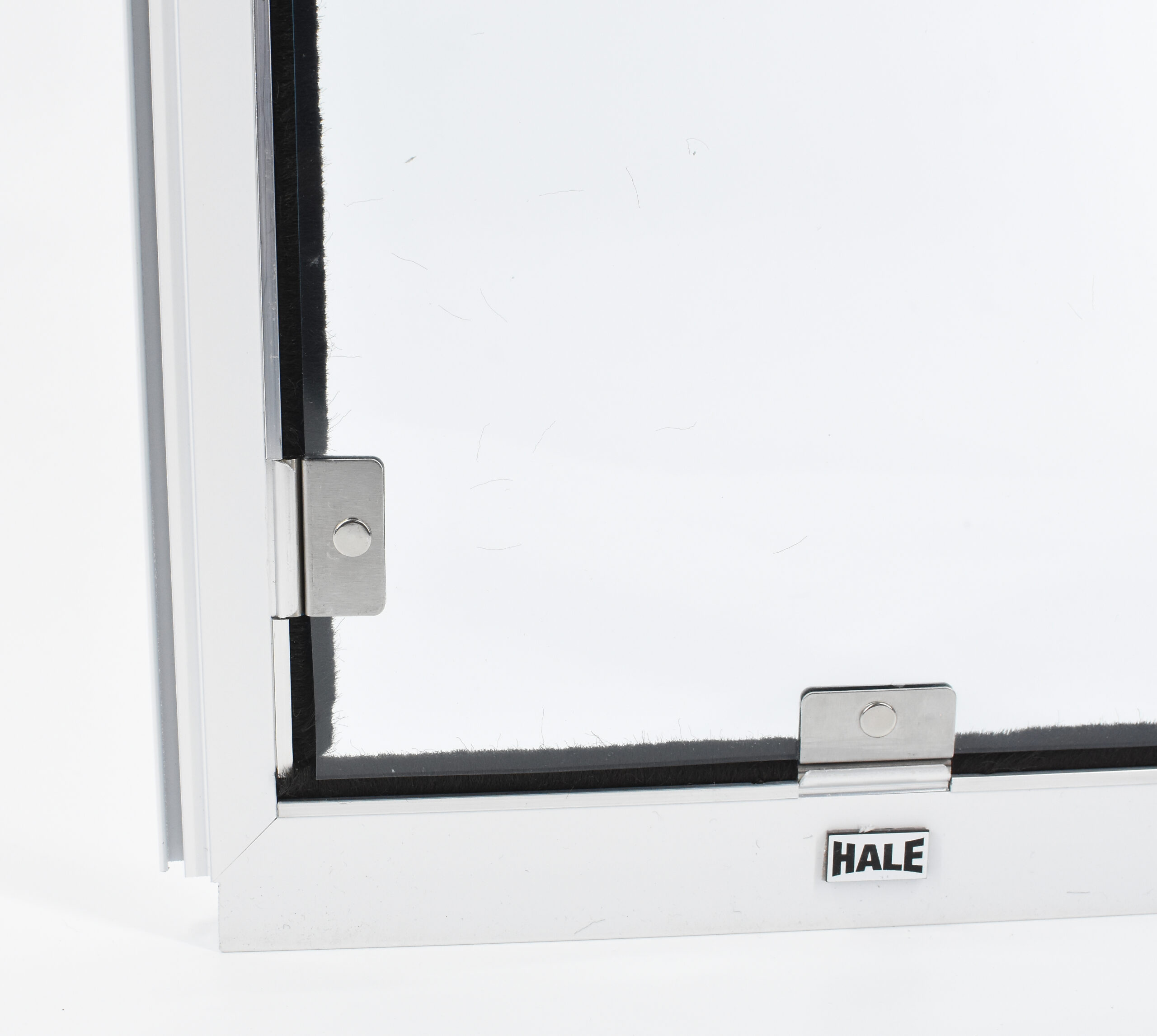 steel reinforced corners of dog door